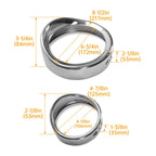 7" Headlight 4.5 Passing Light Trim Ring Bezel Visor Fit For Harley Touring 94+