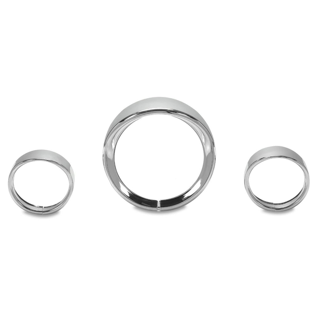 7" Headlight 4.5 Passing Light Trim Ring Bezel Visor Fit For Harley Touring 94+
