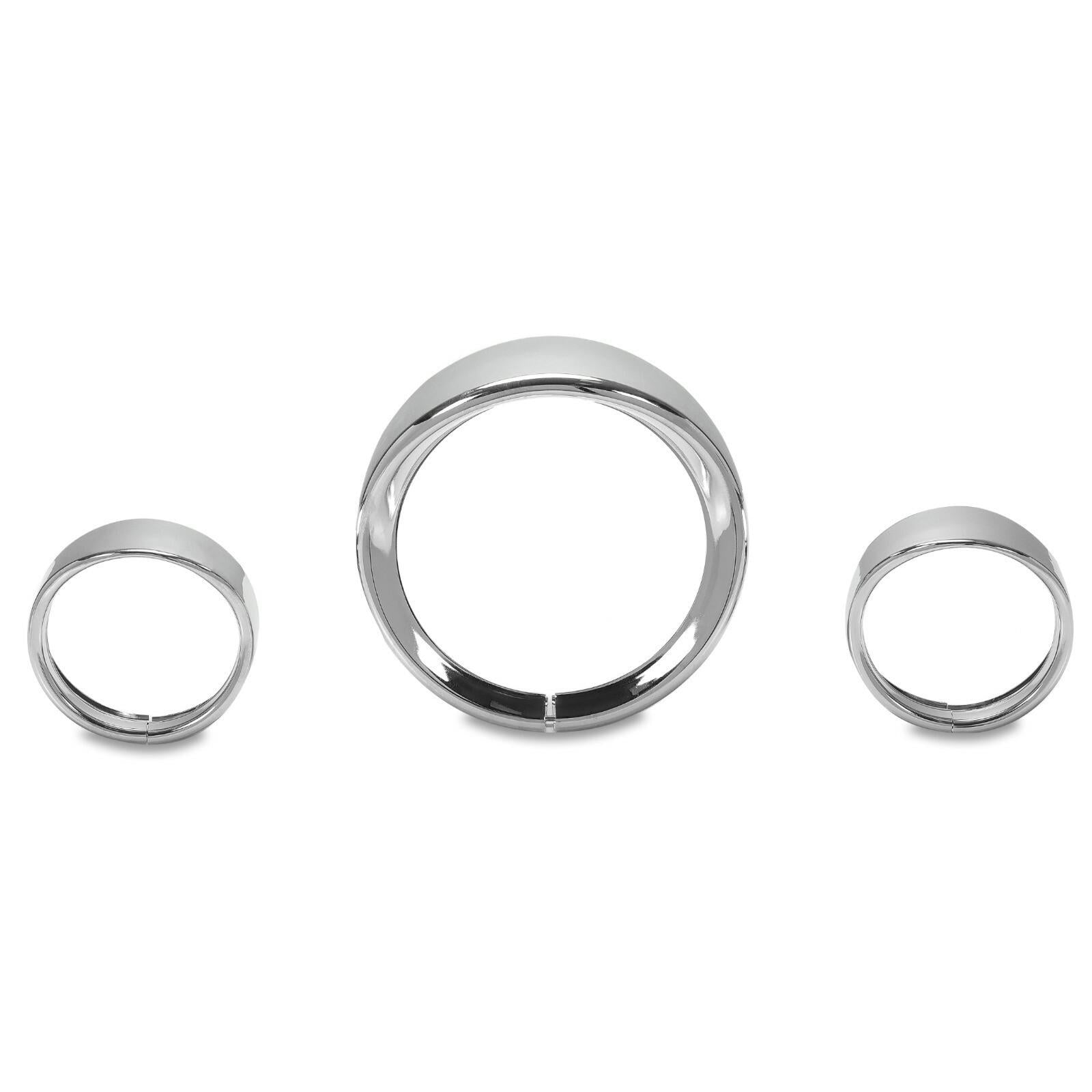 7" Headlight 4.5 Passing Light Trim Ring Bezel Visor Fit For Harley Touring 94+