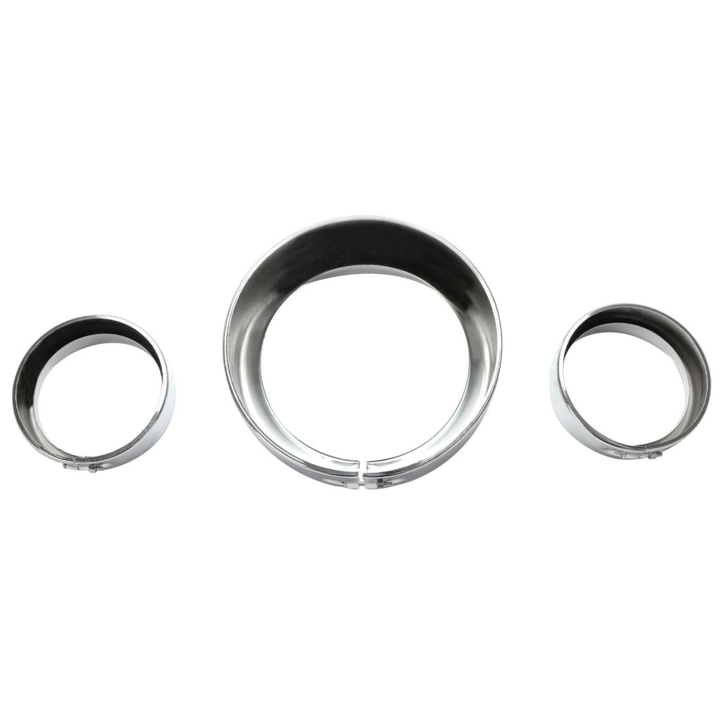 7" Headlight 4.5 Passing Light Trim Ring Bezel Visor Fit For Harley Touring 94+