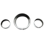7" Headlight 4.5 Passing Light Trim Ring Bezel Visor Fit For Harley Touring 94+