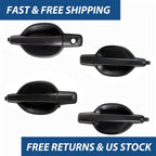 Set of 4 For Mitsubishi Endeavor Exterior Door Handle Textured Black 04-11