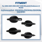 Set of 4 For Mitsubishi Endeavor Exterior Door Handle Textured Black 04-11