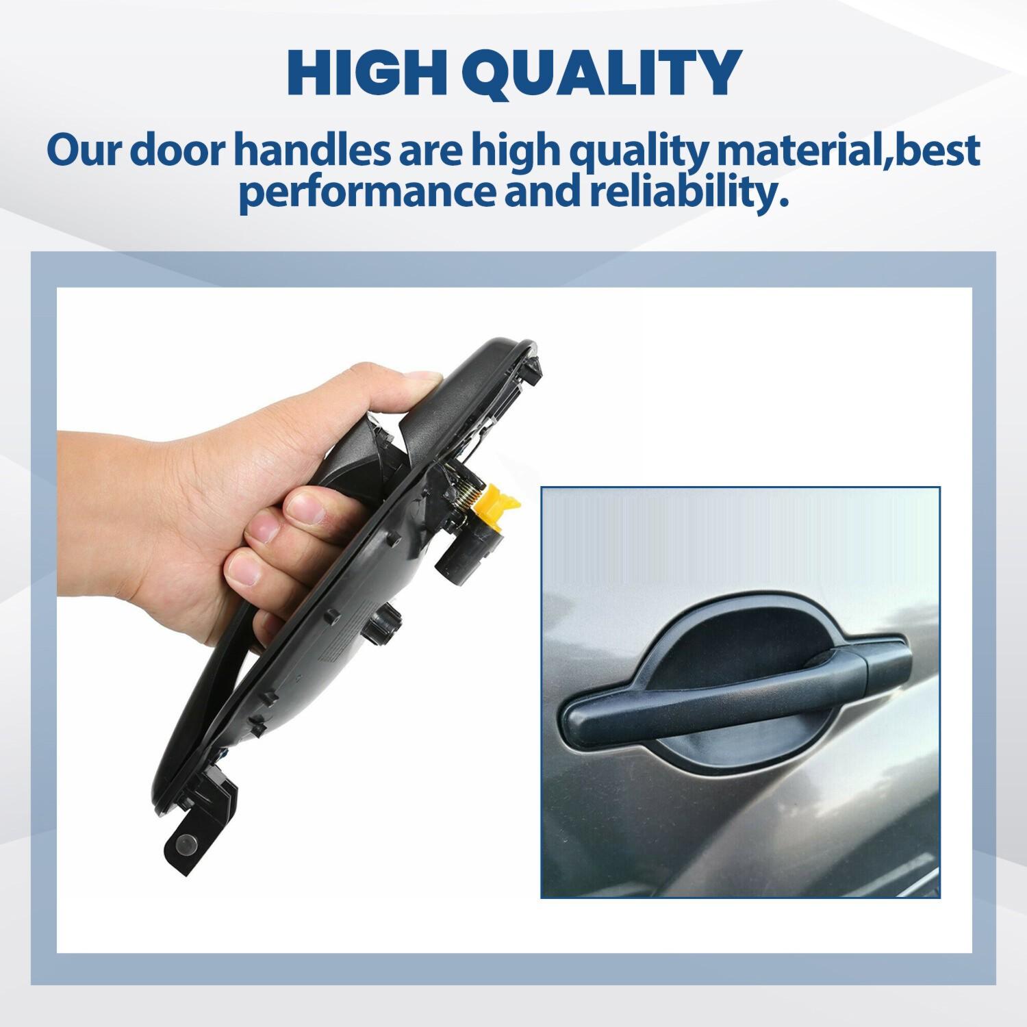 Set of 4 For Mitsubishi Endeavor Exterior Door Handle Textured Black 04-11