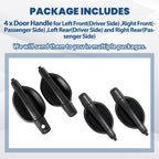 Set of 4 For Mitsubishi Endeavor Exterior Door Handle Textured Black 04-11
