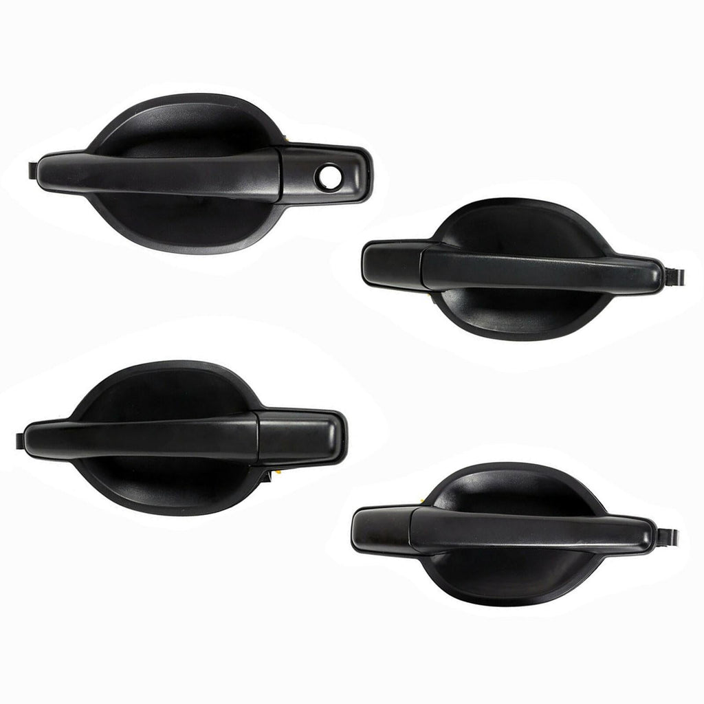 Set of 4 For Mitsubishi Endeavor Exterior Door Handle Textured Black 04-11