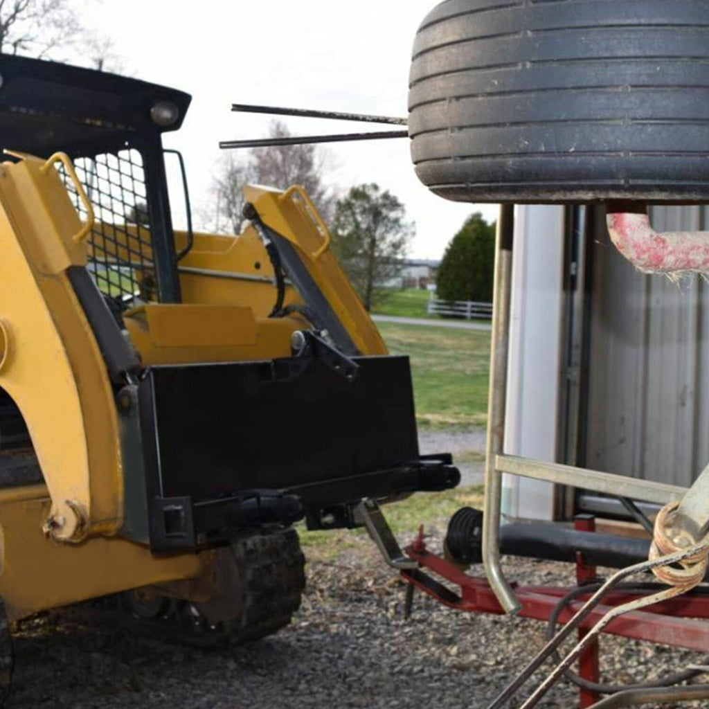 3-Point Attachment Adapter Adjustable Skid Steer Hitch Quick Attach Equipment