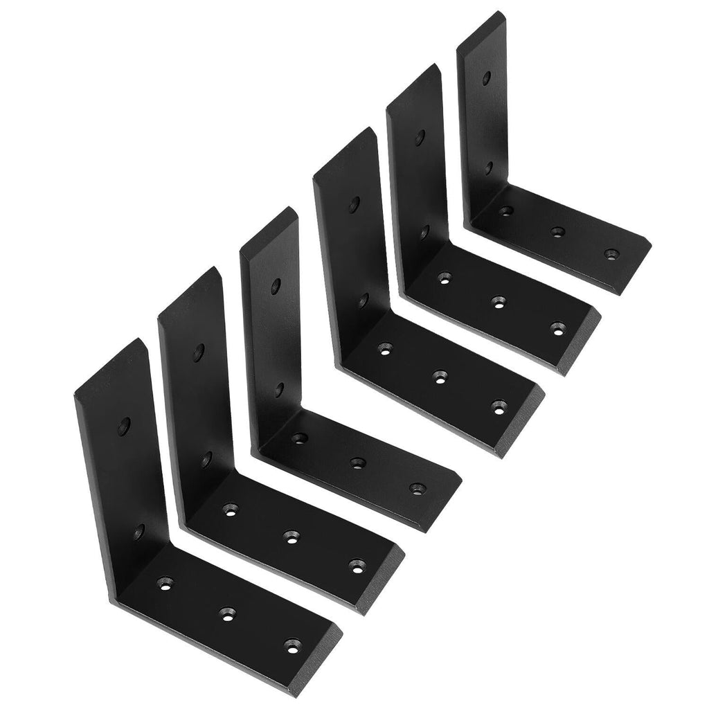6 Heavy Duty Black Steel 6”x8” Countertop Support Brackets Corbel Lot L Shelf