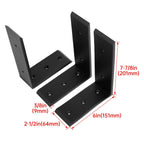 6 Heavy Duty Black Steel 6”x8” Countertop Support Brackets Corbel Lot L Shelf