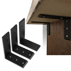 3 Heavy Duty Black Steel 6"x8" Countertop Support Brackets Corbel Lot L Shelf
