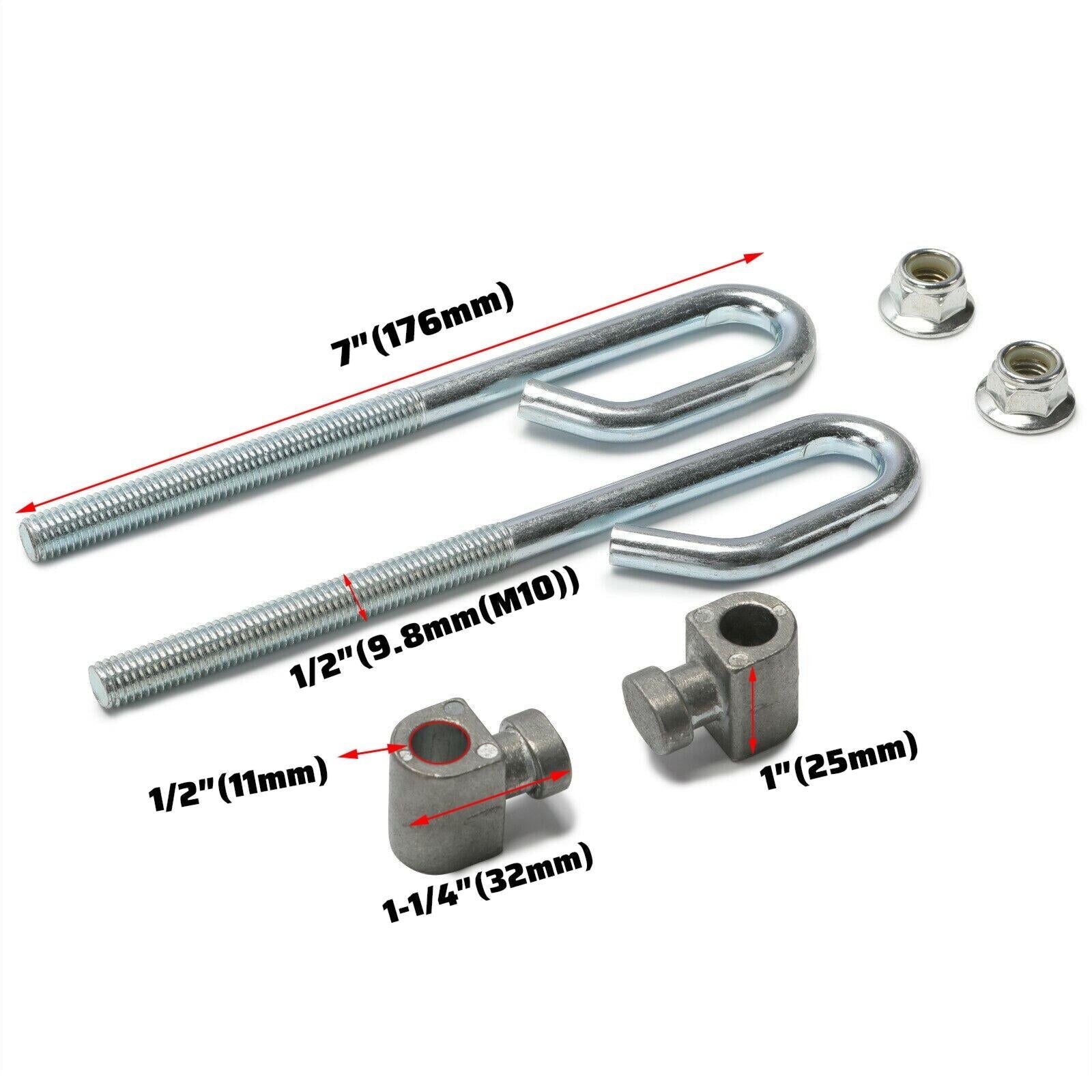 Mower Deck Lift Linkage Rod Bolt Nut Trunnion For John Deere D100 D110 D120 D130