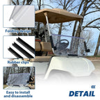 Clear Windshield For Yamaha G22 2003-2006 Folding Polycarbonate Golf Cart Part