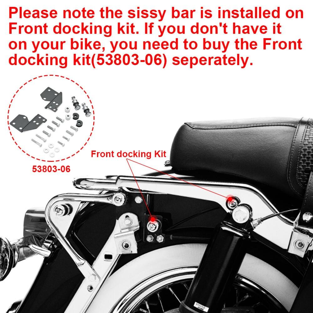 Backrest Sissy Bar Rack For Harley Touring Street Glide Road King 1997-2008