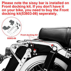 Backrest Sissy Bar Rack For Harley Touring Street Glide Road King 1997-2008