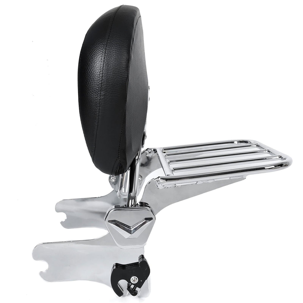 Backrest Sissy Bar Rack For Harley Touring Street Glide Road King 1997-2008