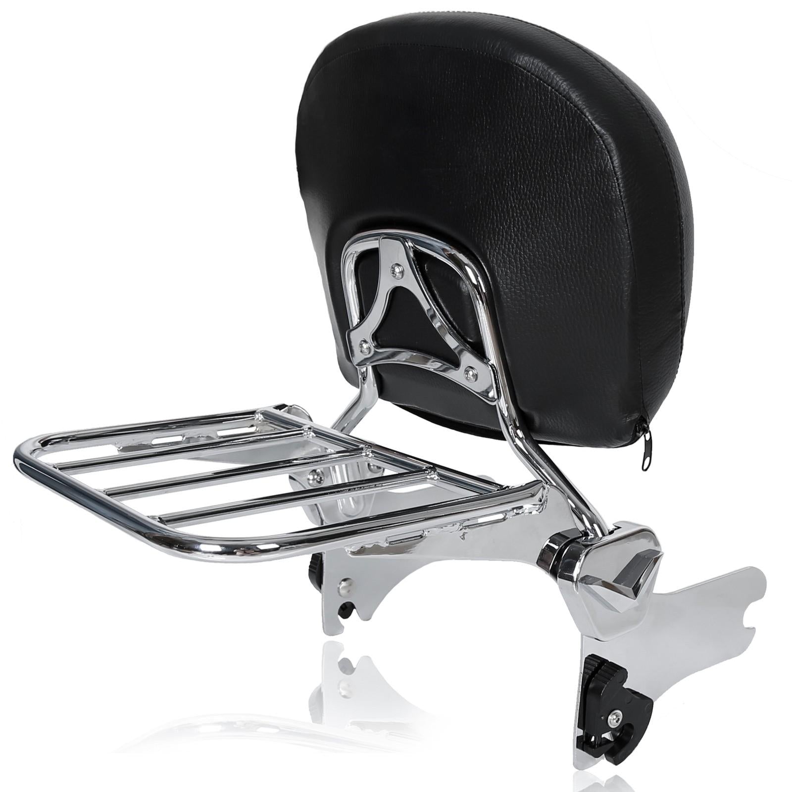 Backrest Sissy Bar Rack For Harley Touring Street Glide Road King 1997-2008