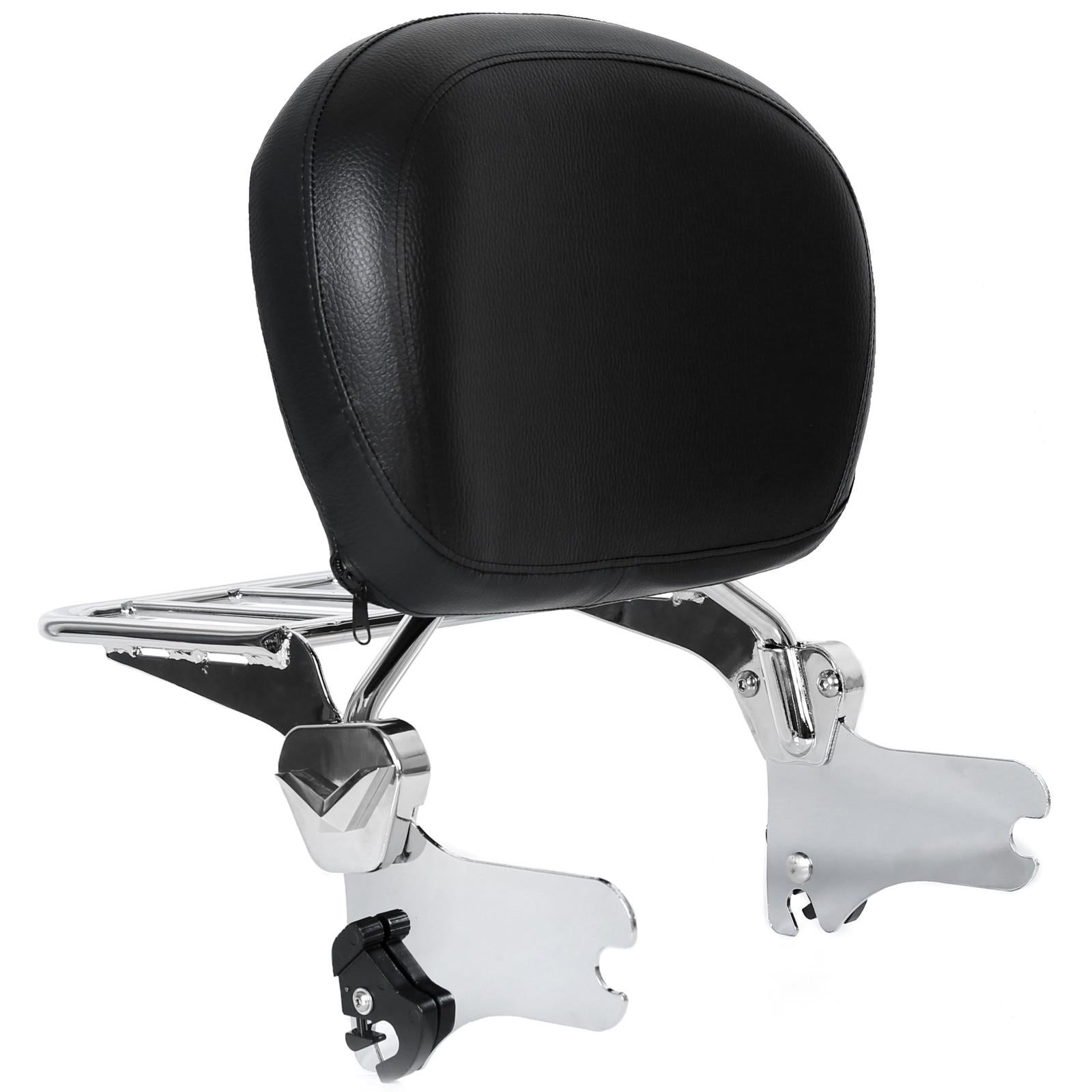 Backrest Sissy Bar Rack For Harley Touring Street Glide Road King 1997-2008