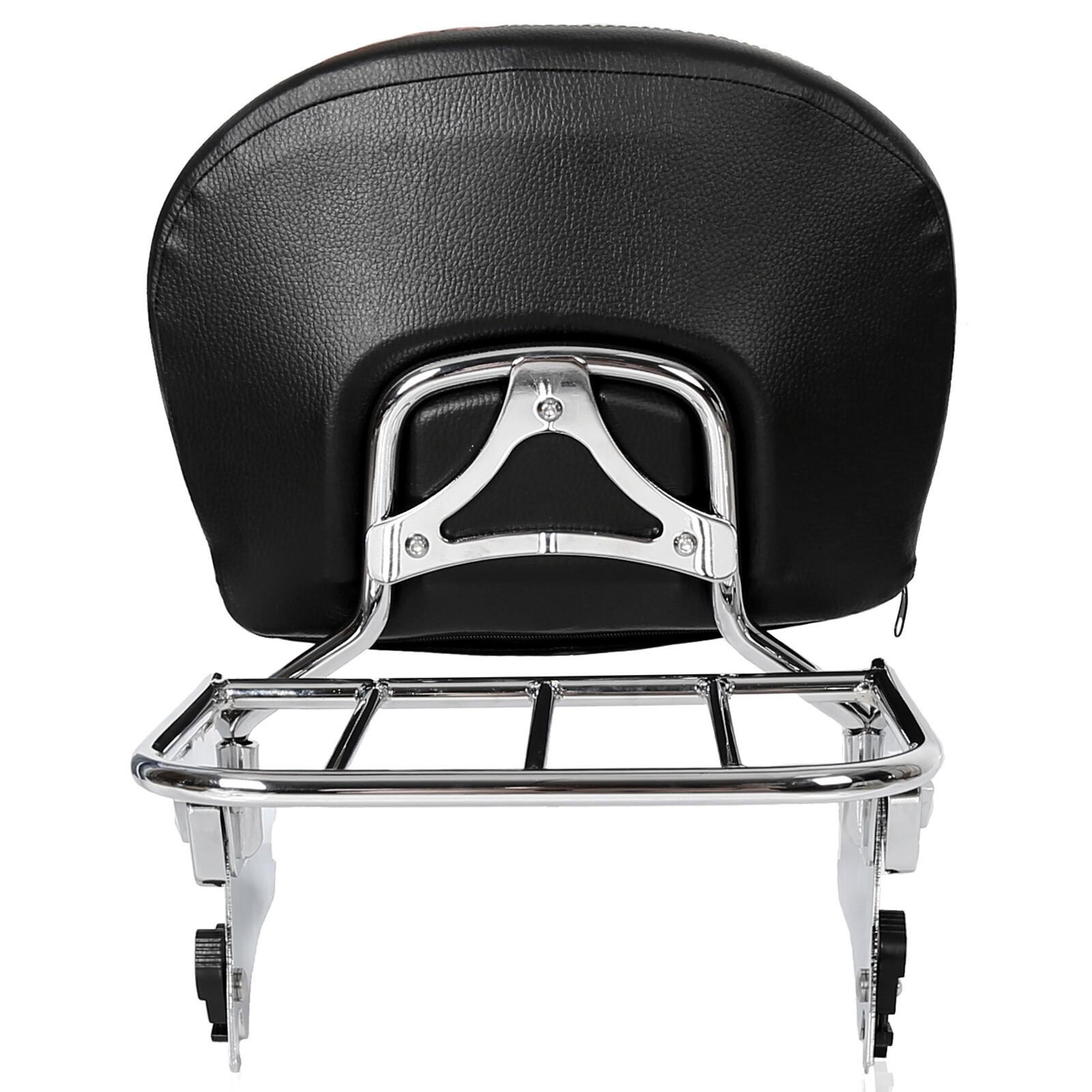 Backrest Sissy Bar Rack For Harley Touring Street Glide Road King 1997-2008