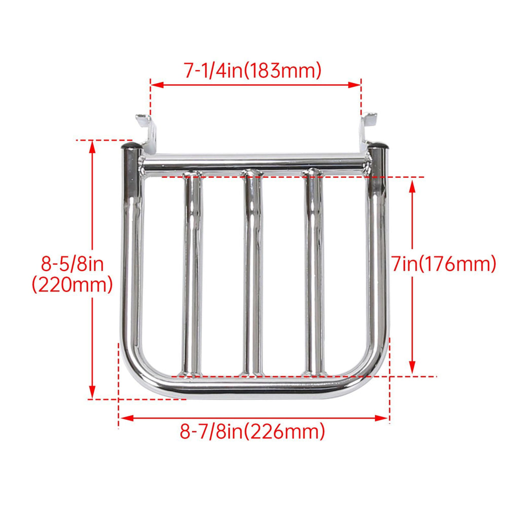 Detachable Rear Backrest Luggage Rack For Harley Davidson Heritage Softail FLSTC