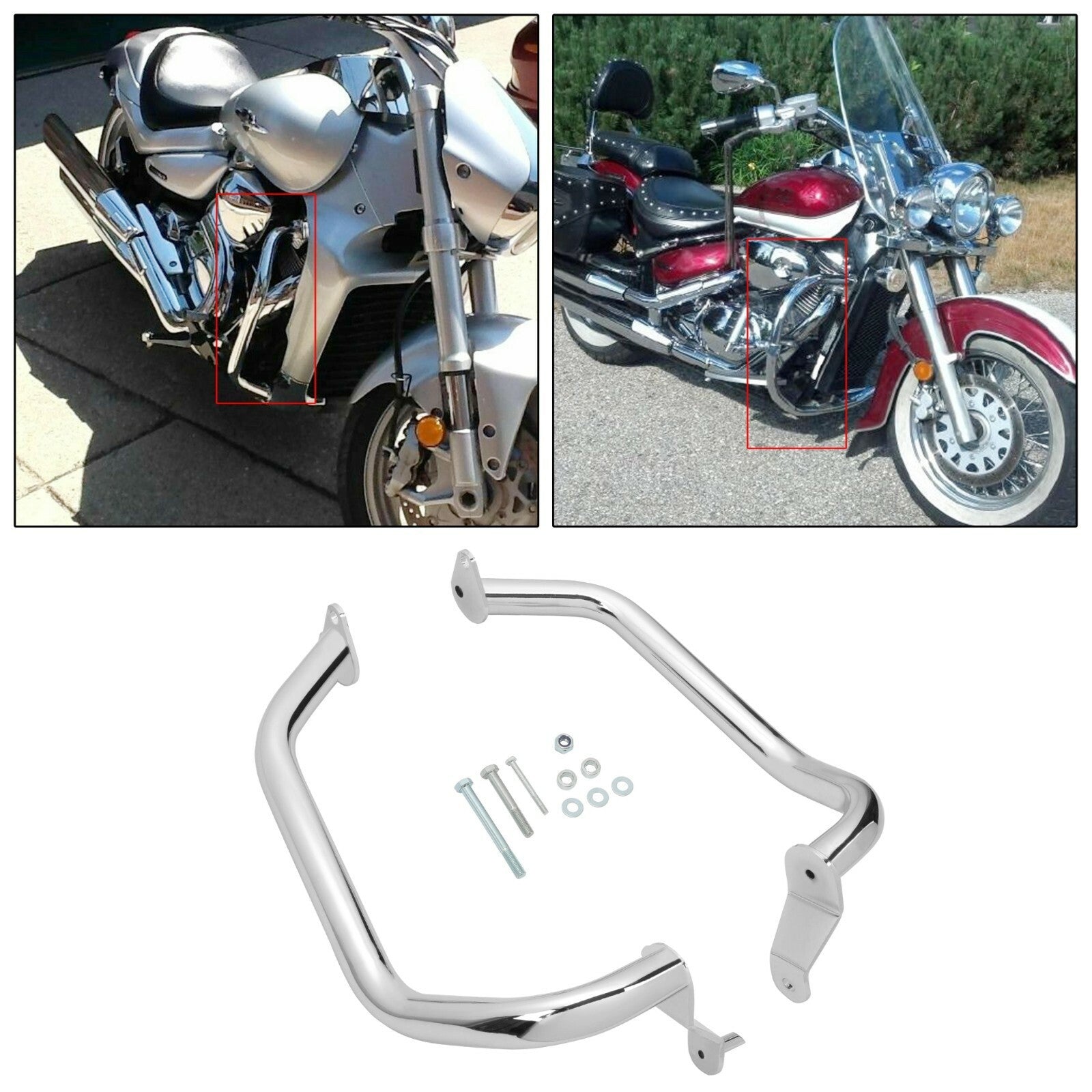 For Suzuki M109R Limited Engine Case Guard Highway Crash Bar Boulevard 06-24