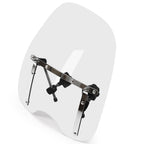 19"x17"Large Clear Universal Windshield for 7/8'' 1'' 1.25" Motorcycle Handlebar