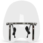 19"x17"Large Clear Universal Windshield for 7/8'' 1'' 1.25" Motorcycle Handlebar