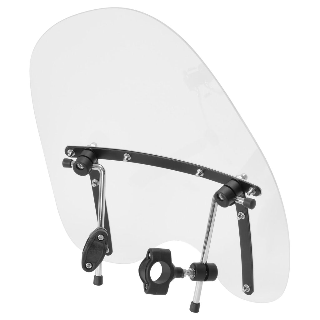 19"x17"Large Clear Universal Windshield for 7/8'' 1'' 1.25" Motorcycle Handlebar