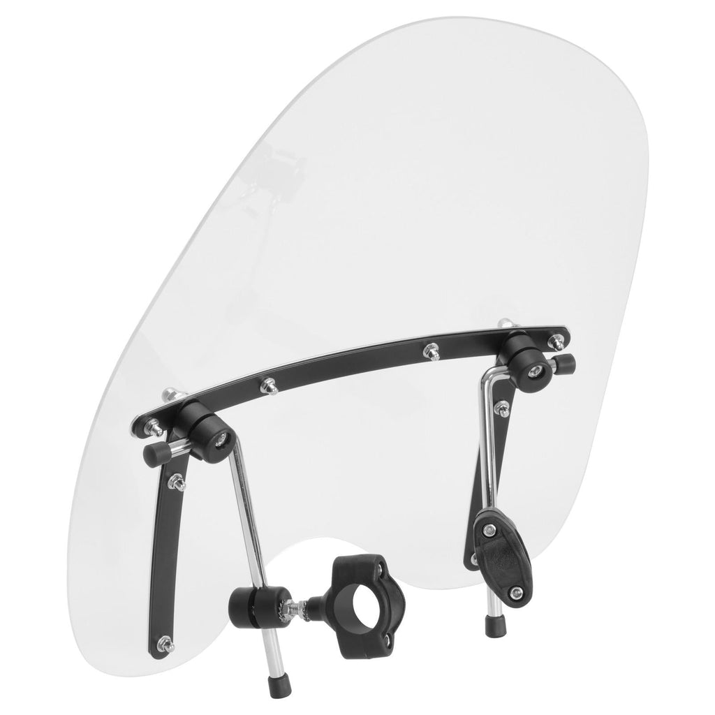 19"x17"Large Clear Universal Windshield for 7/8'' 1'' 1.25" Motorcycle Handlebar