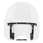 19"x17"Large Clear Universal Windshield for 7/8'' 1'' 1.25" Motorcycle Handlebar