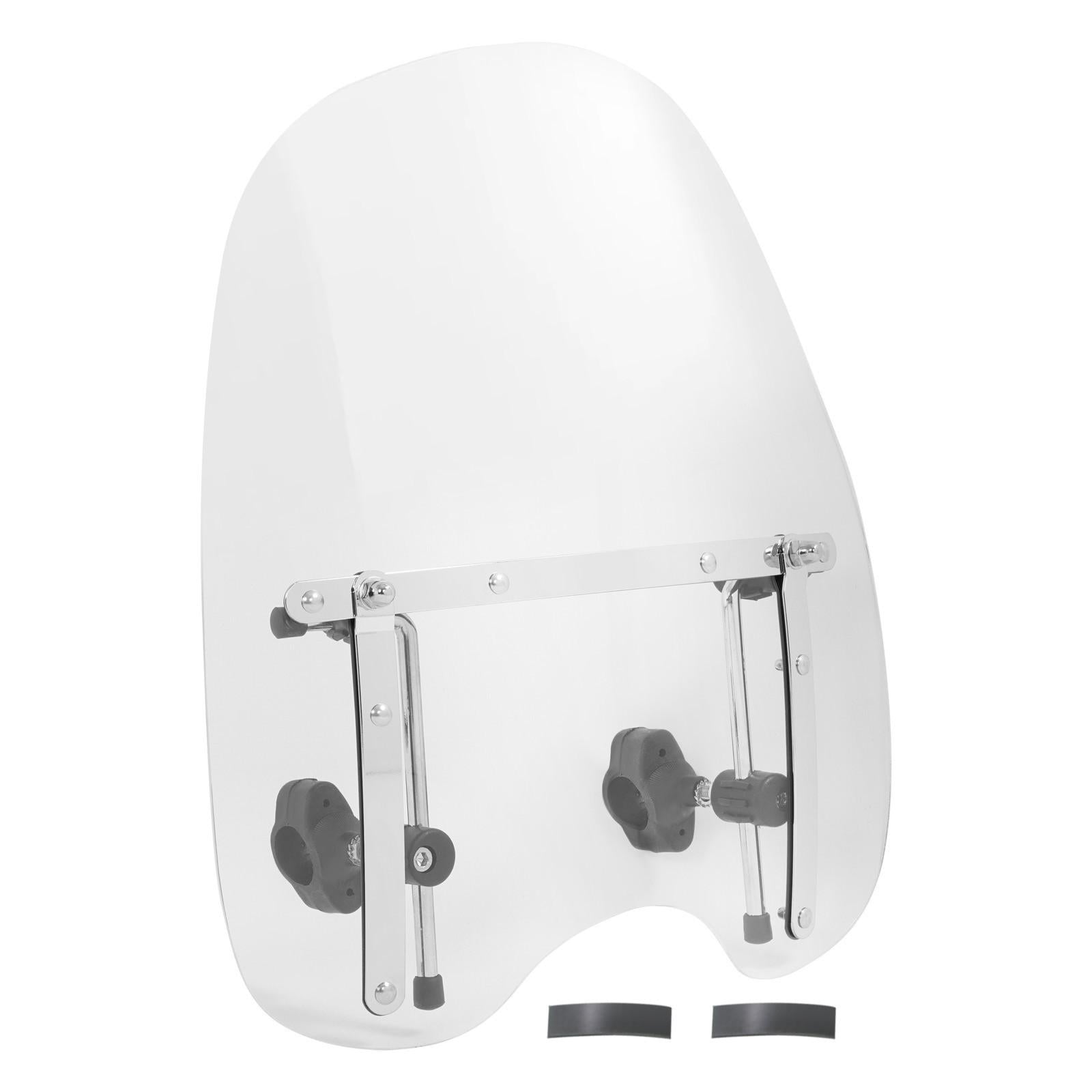 19"x17" Large Clear Windshield For Harley Honda Suzuki Yamaha Cruiser motorcycle