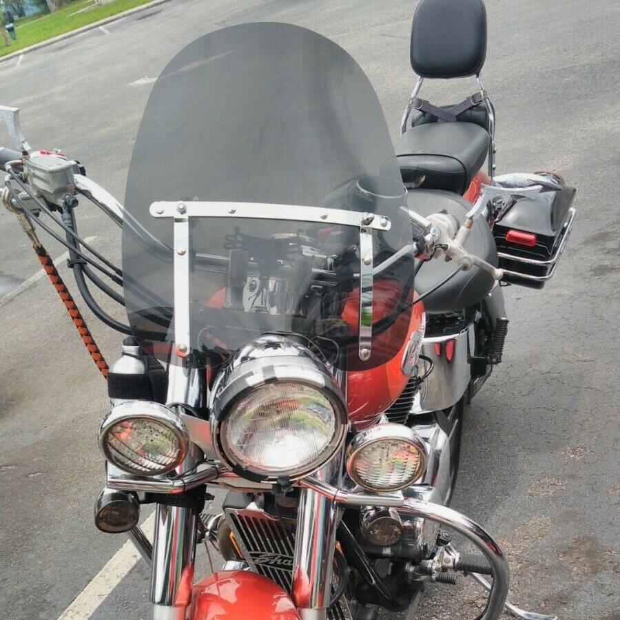 Smoke Windshield Windscreen for Honda Magna Shadow Spirit Sabre 600 19"x17"
