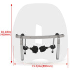 18"x16" Clear Universal Motorcycle Windshield For Yamaha V Star 650 Virago 250