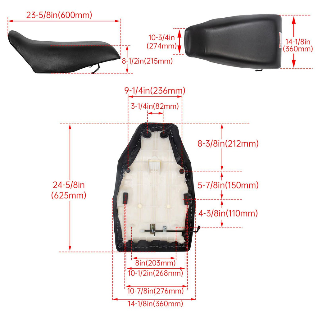 Complete Seat Assembly Cushion For 1988-2000 Honda TRX Fourtrax 300 TRX300 FW