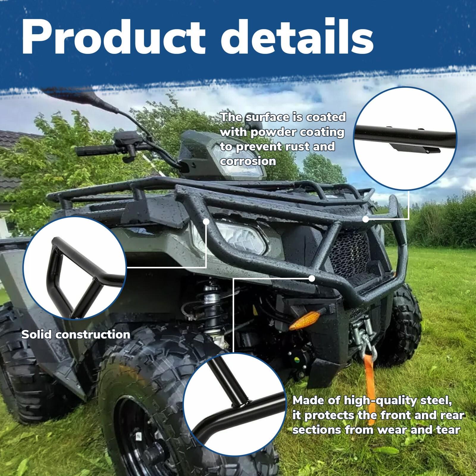 Front + Rear Brush Guard Bumper Set For Polaris Sportsman 570 EPS SP 2016-2020