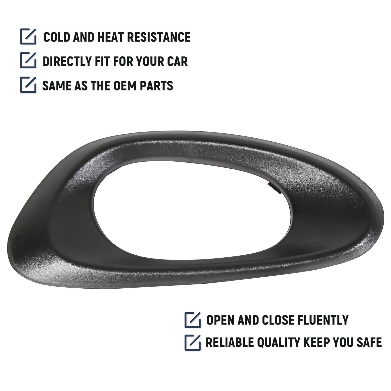 Door Handle Inside Bezel Black Front Driver Side For Chevy Trailblazer 2002-2009