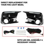 Fit 2018-2021 Subaru WRX STI Switchback Led DRL Sequential Fog Lights Bezel