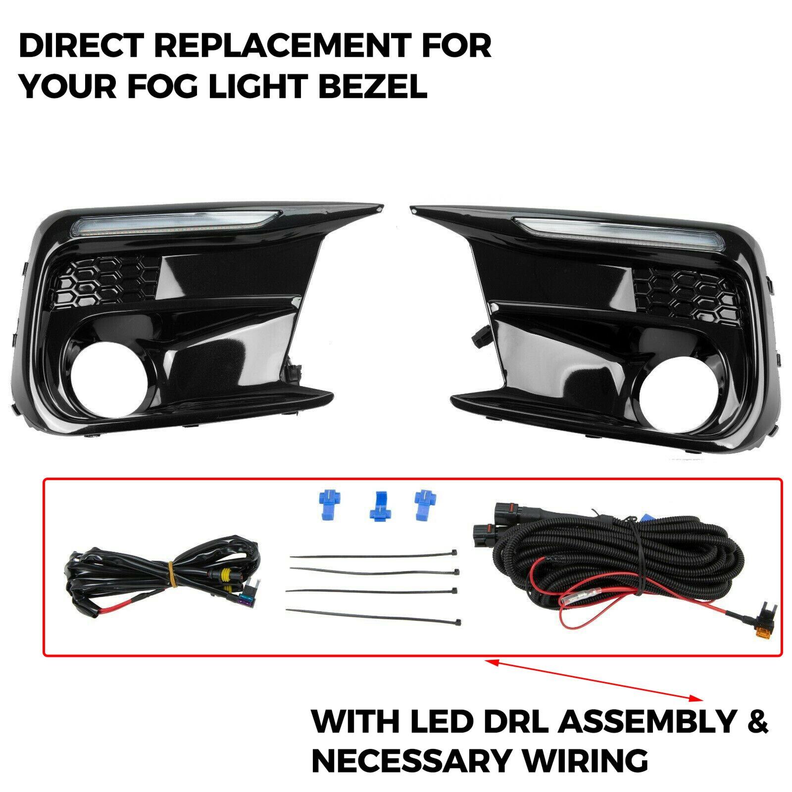 Fit 2018-2021 Subaru WRX STI Switchback Led DRL Sequential Fog Lights Bezel