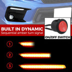 Fit 2018-2021 Subaru WRX STI Switchback Led DRL Sequential Fog Lights Bezel