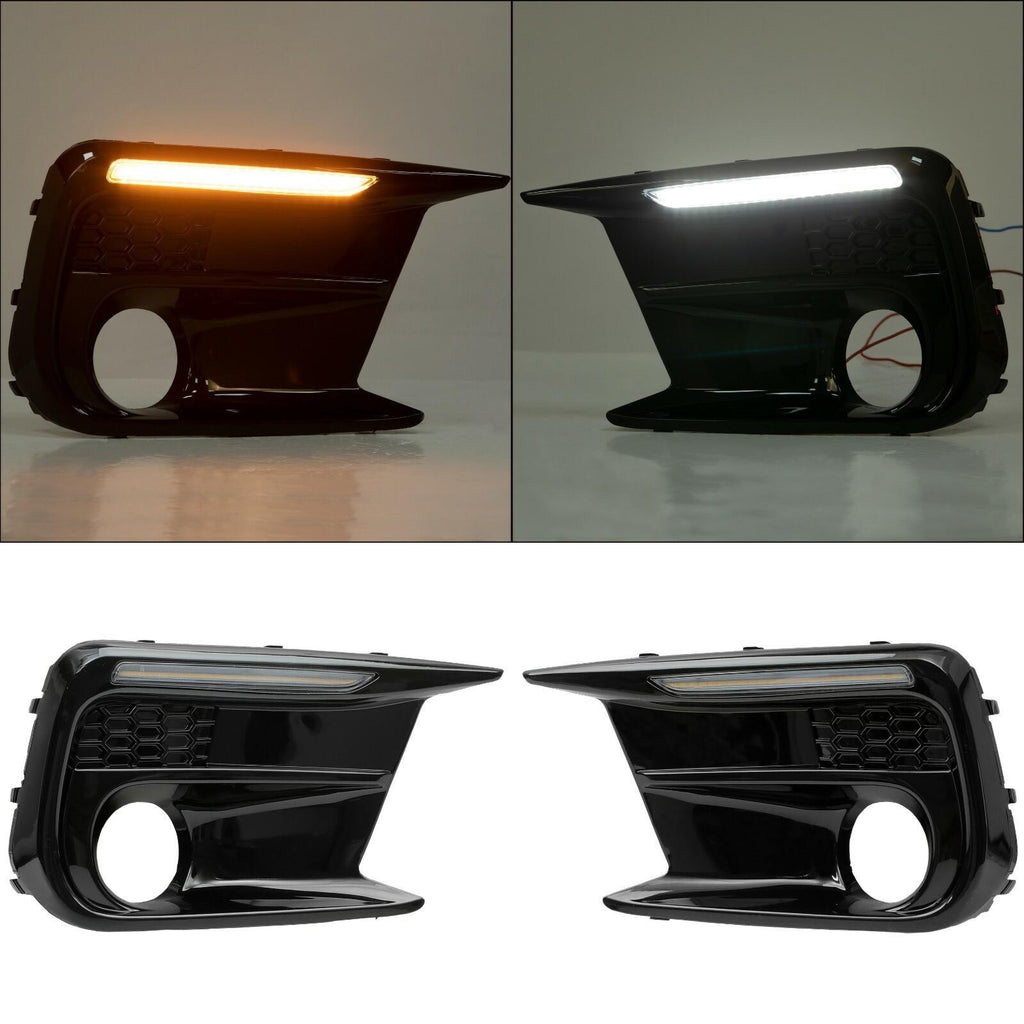 Fit 2018-2021 Subaru WRX STI Switchback Led DRL Sequential Fog Lights Bezel