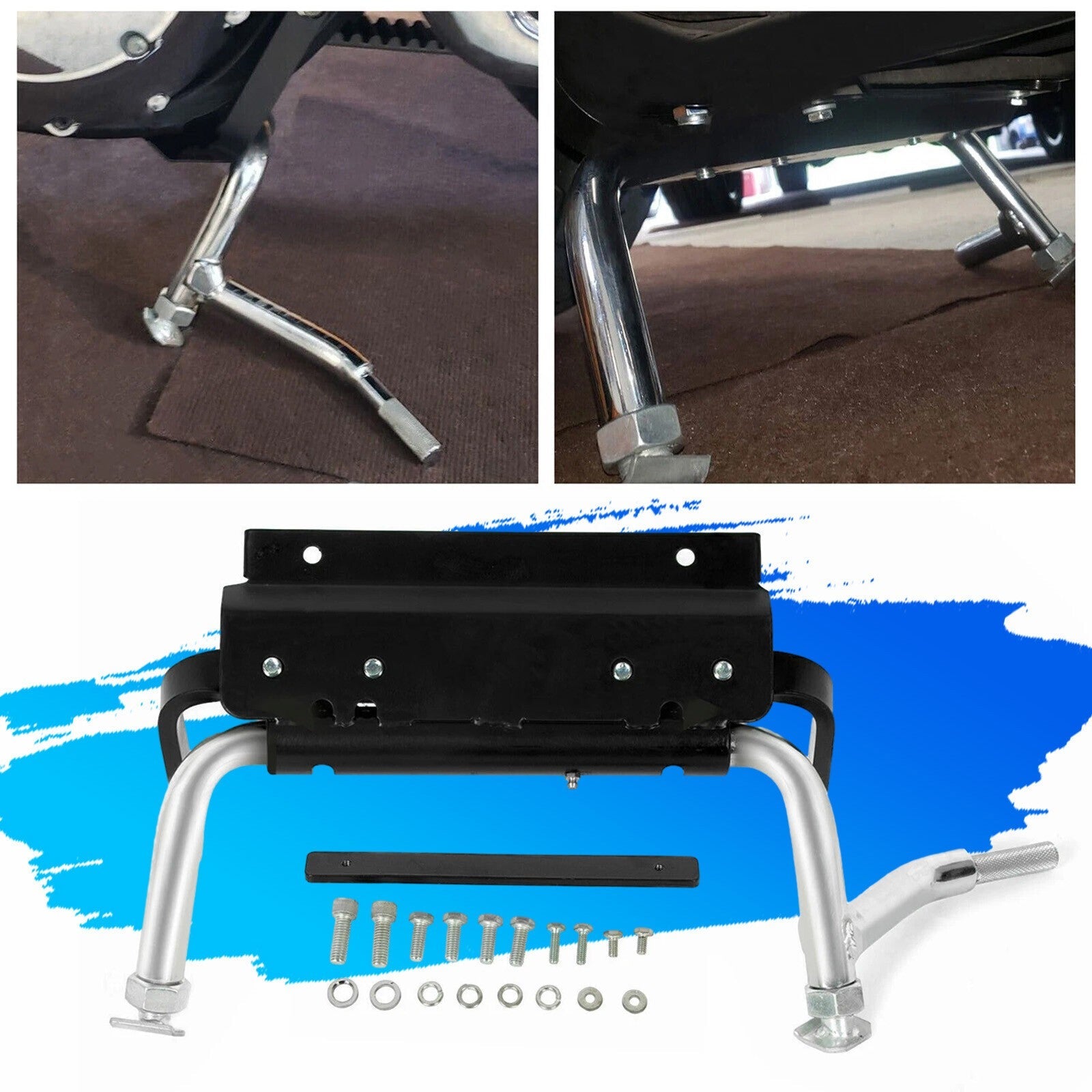 Adjustable Motorcycle Center Stand For Harley Touring Road Street Glide 99-08