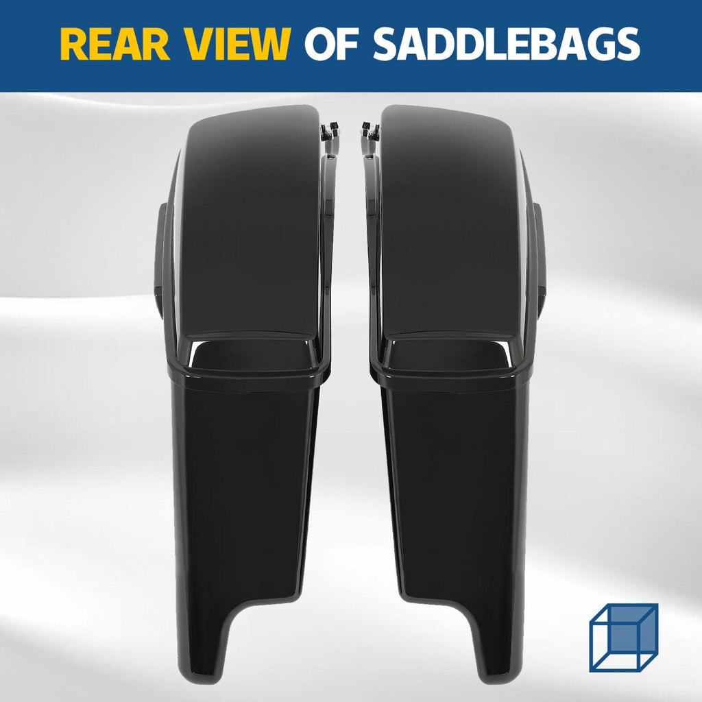 5" Stretched Extended Hard Saddle Bags For Harley CVO Street Glide 2014-2024