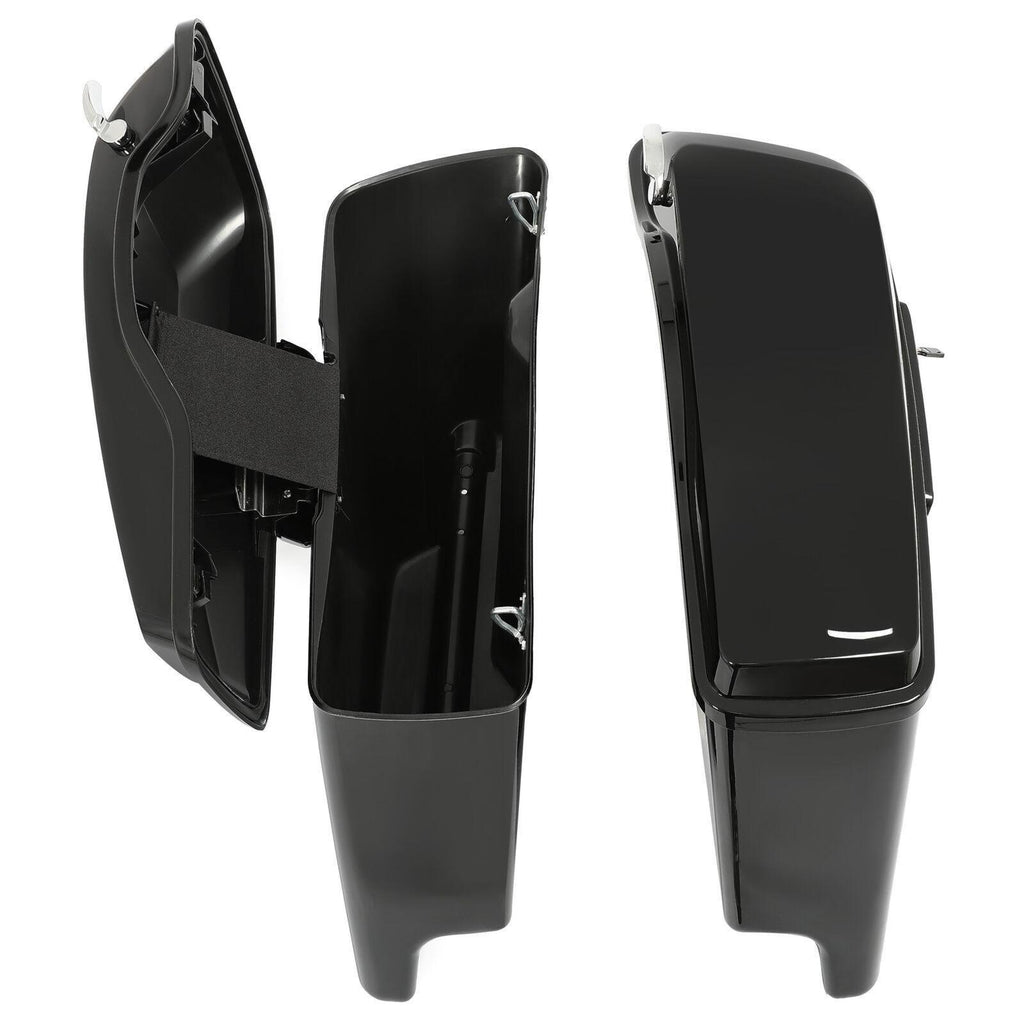 5" Stretched Extended Hard Saddle Bags For Harley CVO Street Glide 2014-2024