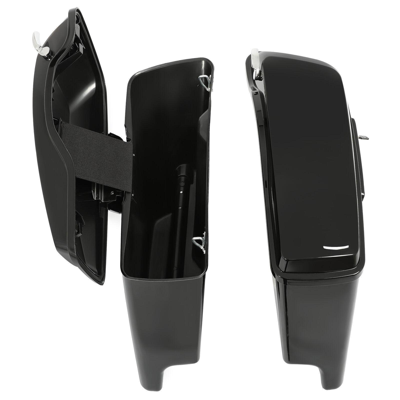 5" Stretched Extended Hard Saddle Bags For Harley CVO Street Glide 2014-2024