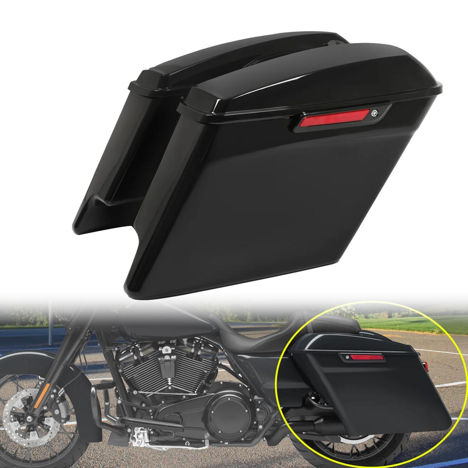 5" Stretched Extended Hard Saddle Bags For Harley CVO Street Glide 2014-2024