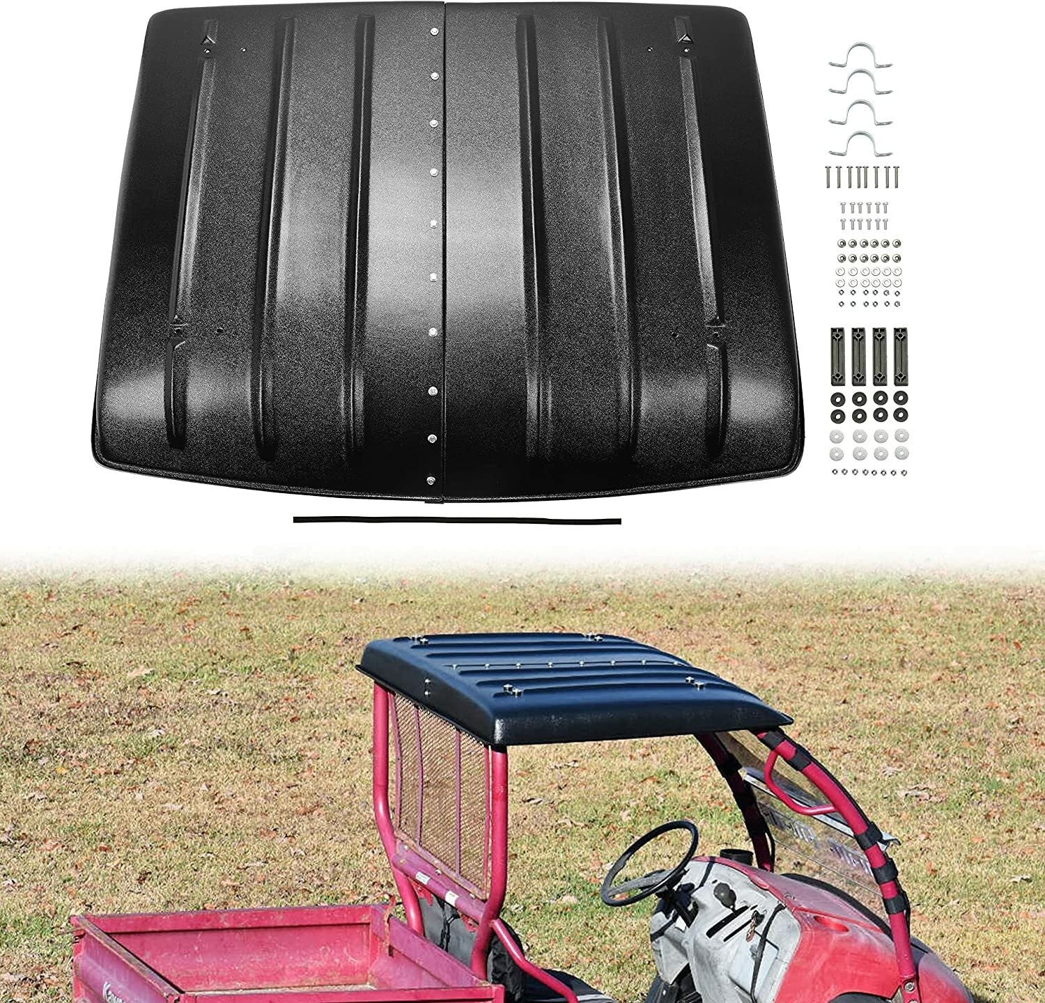 2 Piece Hard Top Roof For Kawasaki Mule 600 610 SX 4X4 2005-2023 #KAF600-005B