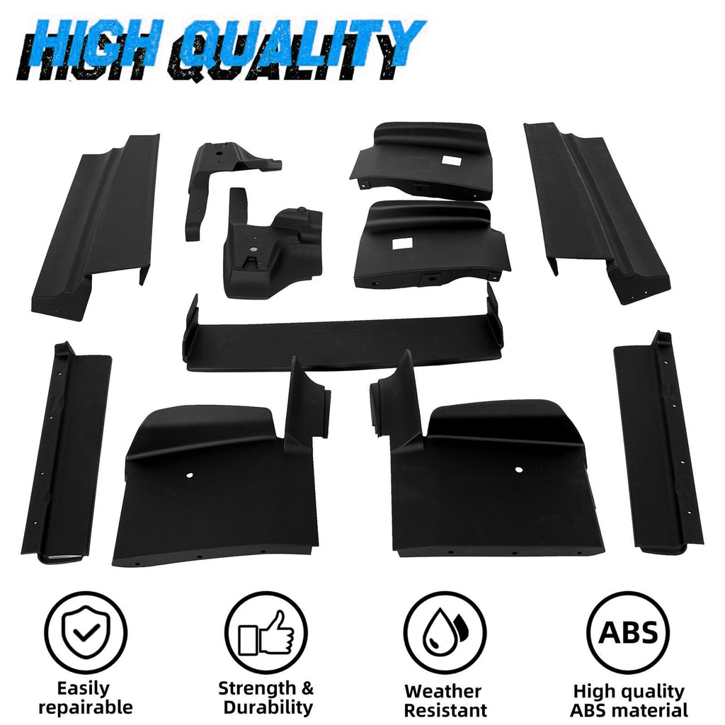 Fit For 1979-1985 Cadillac Eldorado Black Front+Rear Bumper Fillers Set Of 11