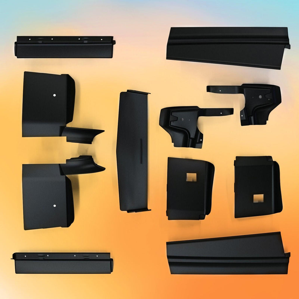Fit For 1979-1985 Cadillac Eldorado Black Front+Rear Bumper Fillers Set Of 11