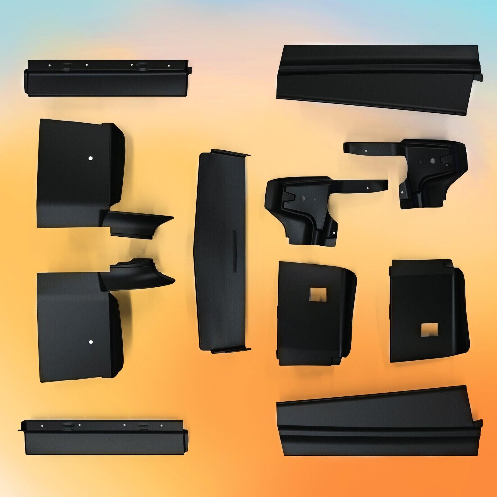 Fit For 1979-1985 Cadillac Eldorado Black Front+Rear Bumper Fillers Set Of 11