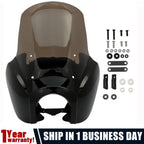 Front Fairings w/ Smoke 15'' Windshield For Harley Dyna Super Glide T-sport FXR