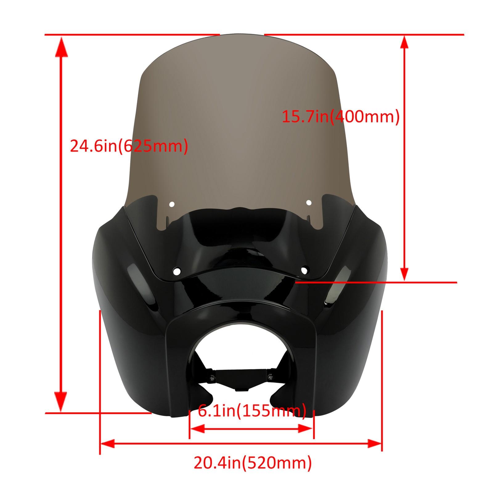 Front Fairings w/ Smoke 15'' Windshield For Harley Dyna Super Glide T-sport FXR